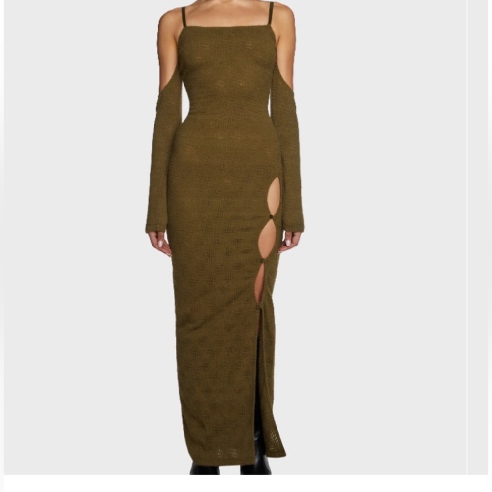 Poster girl humble brag maxi dress Olive